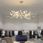 Jarn Suspension Feuille/Multi Moderne Métal/Céramique Doré/Blanc Salon - image 18 | Maison Opale