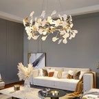 Jarn Suspension Feuille/Multi Moderne Métal/Céramique Doré/Blanc Salon - image 20 | Maison Opale