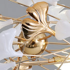 Jarn Suspension Feuille/Multi Moderne Métal/Céramique Doré/Blanc Salon - image 22 | Maison Opale