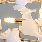 Jarn Suspension Feuille/Multi Moderne Métal/Céramique Doré/Blanc Salon - image 23 | Maison Opale
