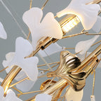 Jarn Suspension Feuille/Multi Moderne Métal/Céramique Doré/Blanc Salon - image 24 | Maison Opale