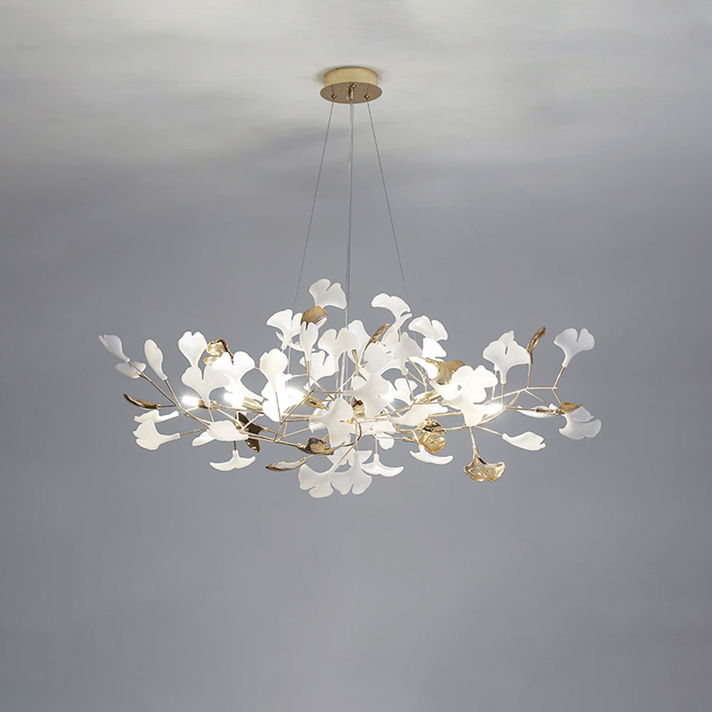 Jarn Suspension Feuille/Multi Moderne Métal/Céramique Doré/Blanc Salon - image 30 | Maison Opale