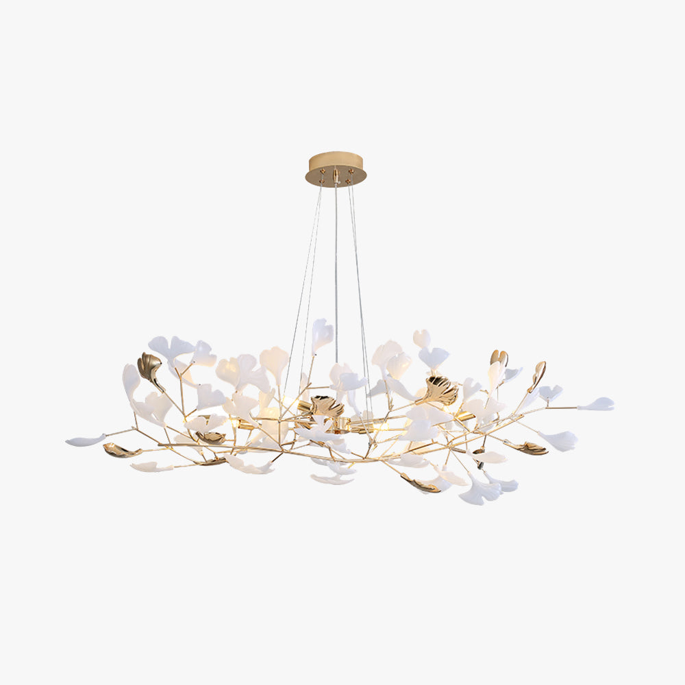Jarn Suspension Feuille/Multi Moderne Métal/Céramique Doré/Blanc Salon - image 8 | Maison Opale