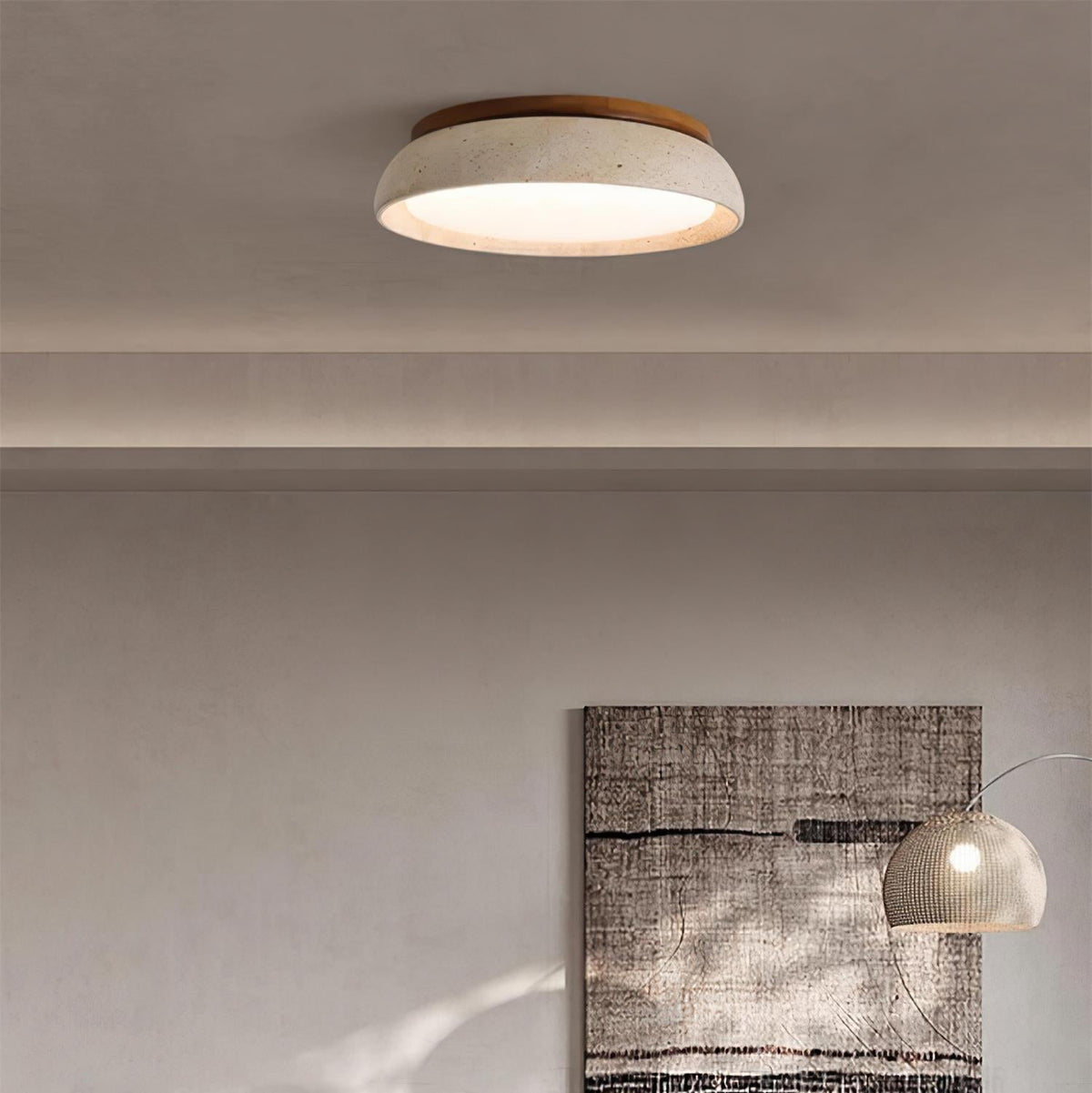 Kloris Plafonnier en pierre travertin - image 3 | Maison Opale