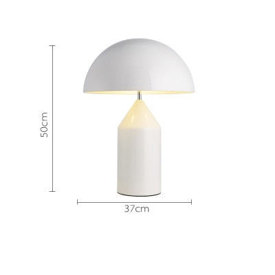 Mira Lampe de Table Champignon Minimaliste, Métal, Noir/Blanc/Or, Chambre - image 12 | Maison Opale