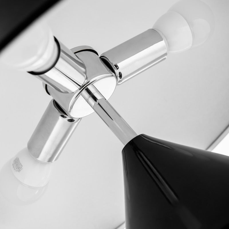 Mira Lampe de Table Champignon Minimaliste, Métal, Noir/Blanc/Or, Chambre - image 14 | Maison Opale