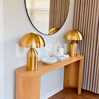 Mira Lampe de Table Champignon Minimaliste, Métal, Noir/Blanc/Or, Chambre - image 18 | Maison Opale