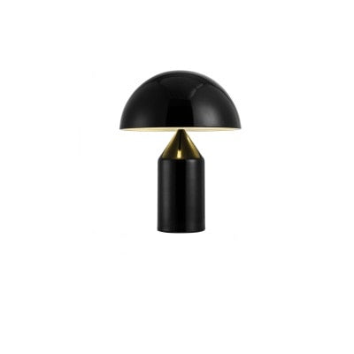 Mira Lampe de Table Champignon Minimaliste, Métal, Noir/Blanc/Or, Chambre - image 8 | Maison Opale