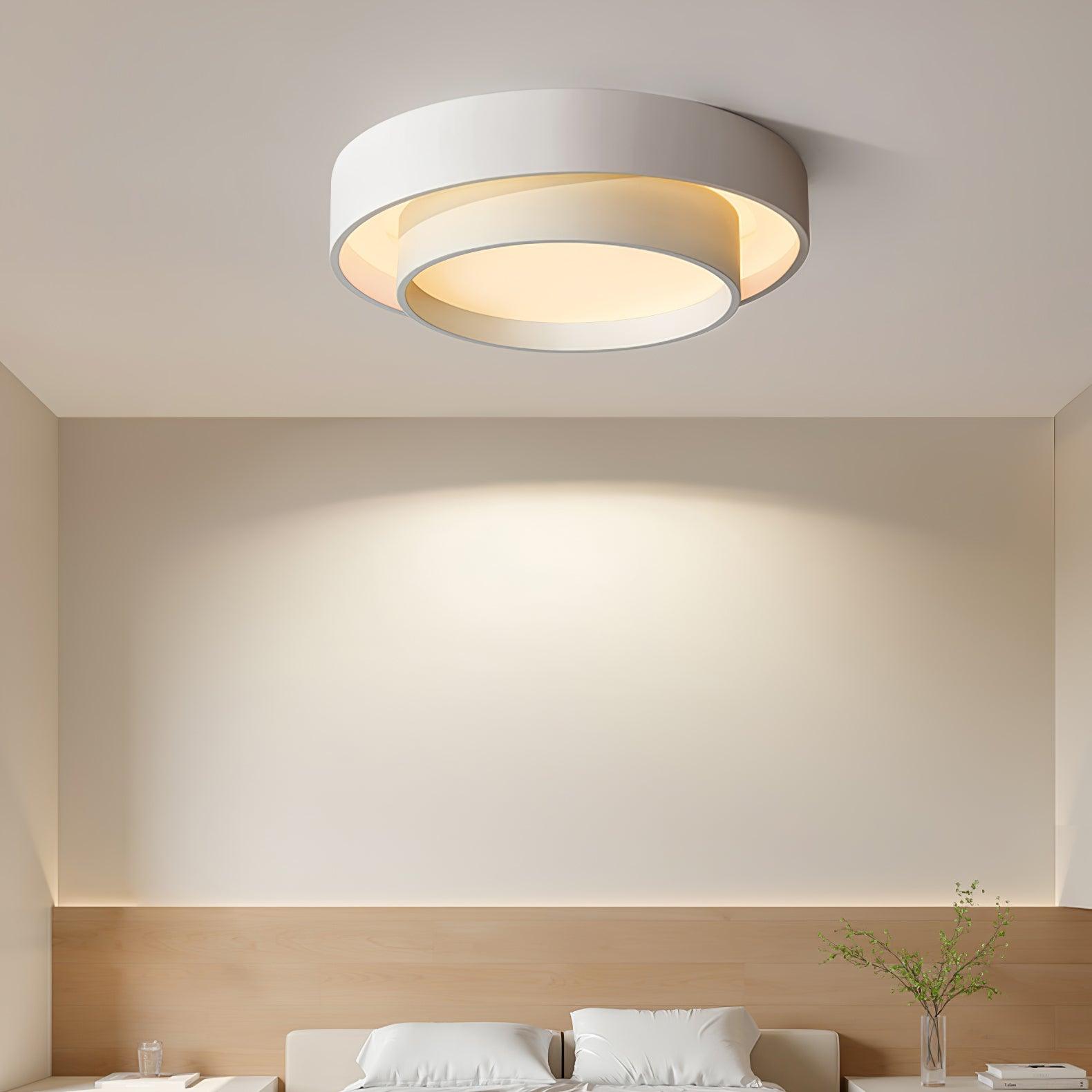 Lustra Plafonnier Double Couches Cylindre Moderne - image 4 | Maison Opale