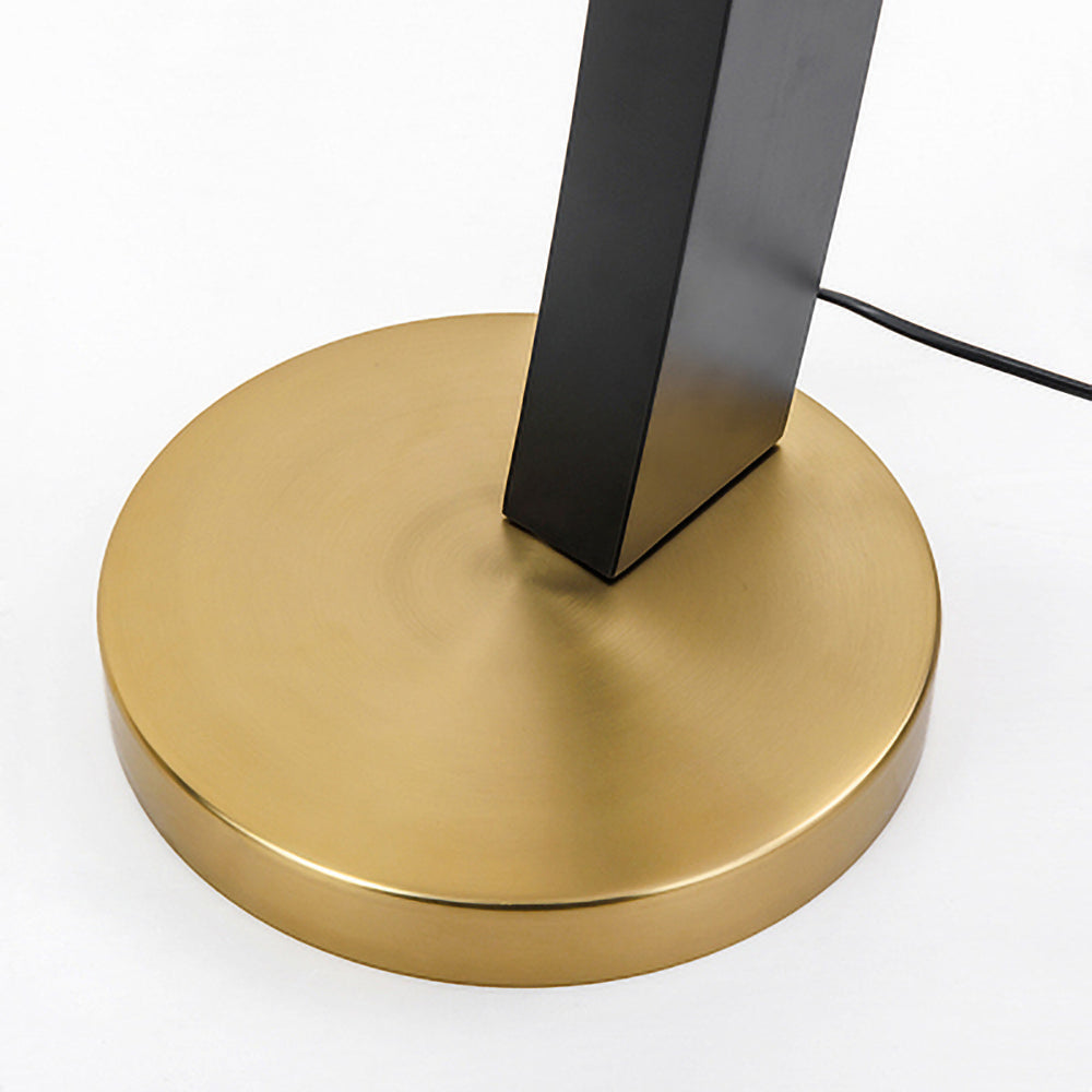 Mira Design Italien Lampadaire Arc Moderne Métal/Tissu Noir/Doré Salon - image 7 | Maison Opale