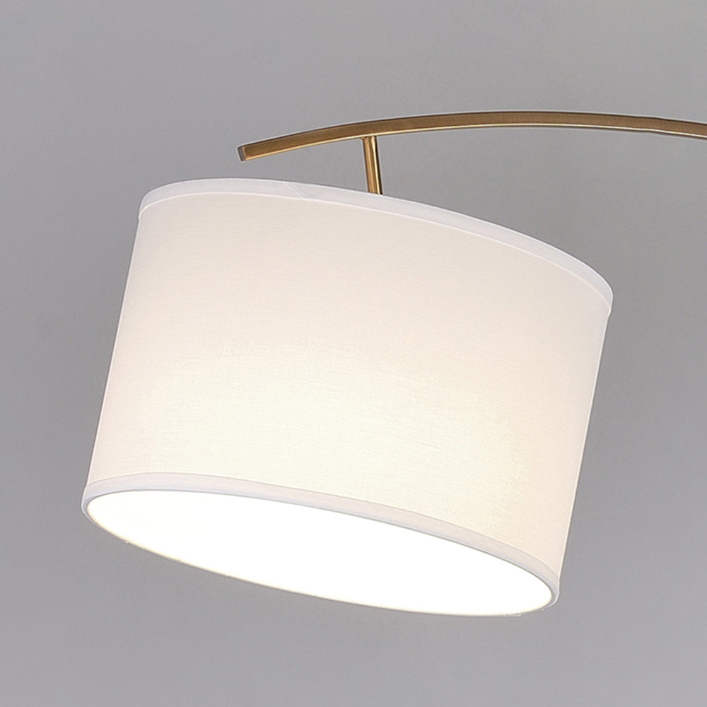 Mira Design Italien Lampadaire Arc Moderne Métal/Tissu Noir/Doré Salon - image 8 | Maison Opale