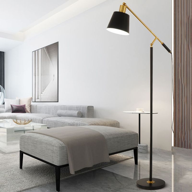 Mira Moderne LED Lampadaire Dôme  Noir Métal Salon Salle à manger - image 2 | Maison Opale