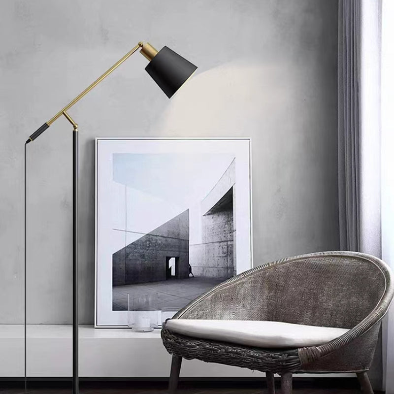 Mira Moderne LED Lampadaire Dôme  Noir Métal Salon Salle à manger - image 3 | Maison Opale