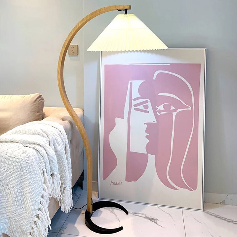 Muto Design LED Lampadaire Métal/Bois Chambre/Salon Intérieur - image 2 | Maison Opale