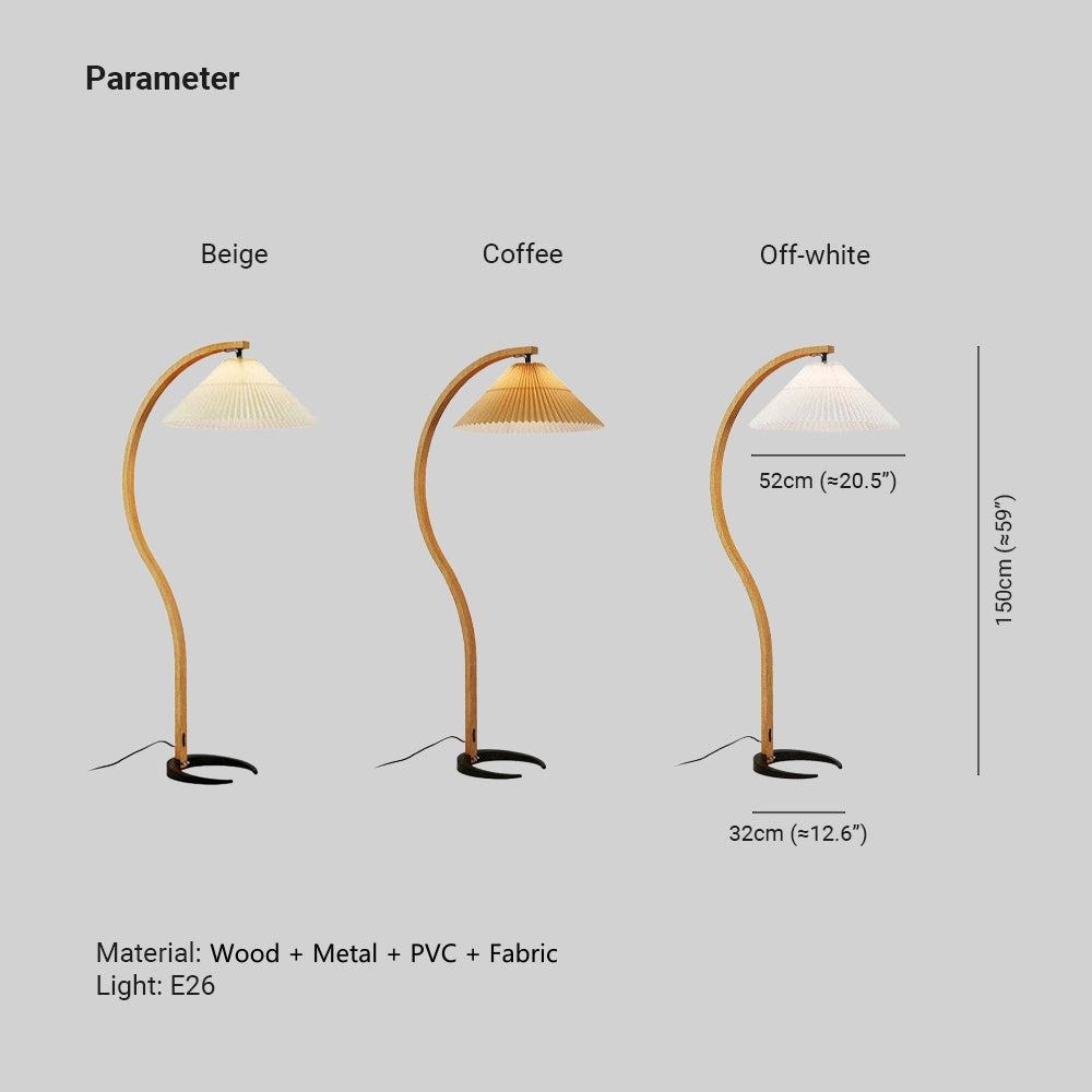 Muto Design LED Lampadaire Métal/Bois Chambre/Salon Intérieur - image 4 | Maison Opale