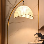 Muto Lampadaire Bambou Simple, Métal/Tissu, Blanc, Salon - image 3 | Maison Opale