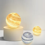 Myrah Lampadaire Boule Moderne Bleu/Curry de Lait Jardin - image 7 | Maison Opale