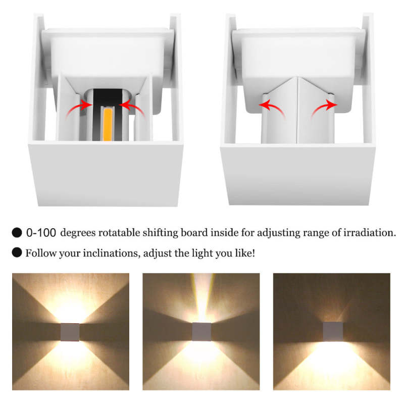 Nexu Applique Murale Carrrée Minimaliste  Intérieur/Extérieur - image 17 | Maison Opale