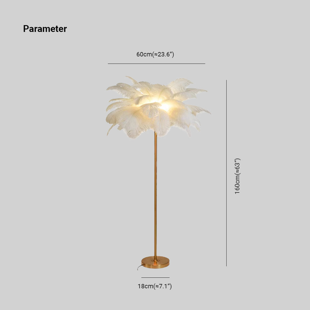 O'Moore Lampadaire Arbre Design Plume/Métal Blanc/Rose/Khaki Salon - image 5 | Maison Opale