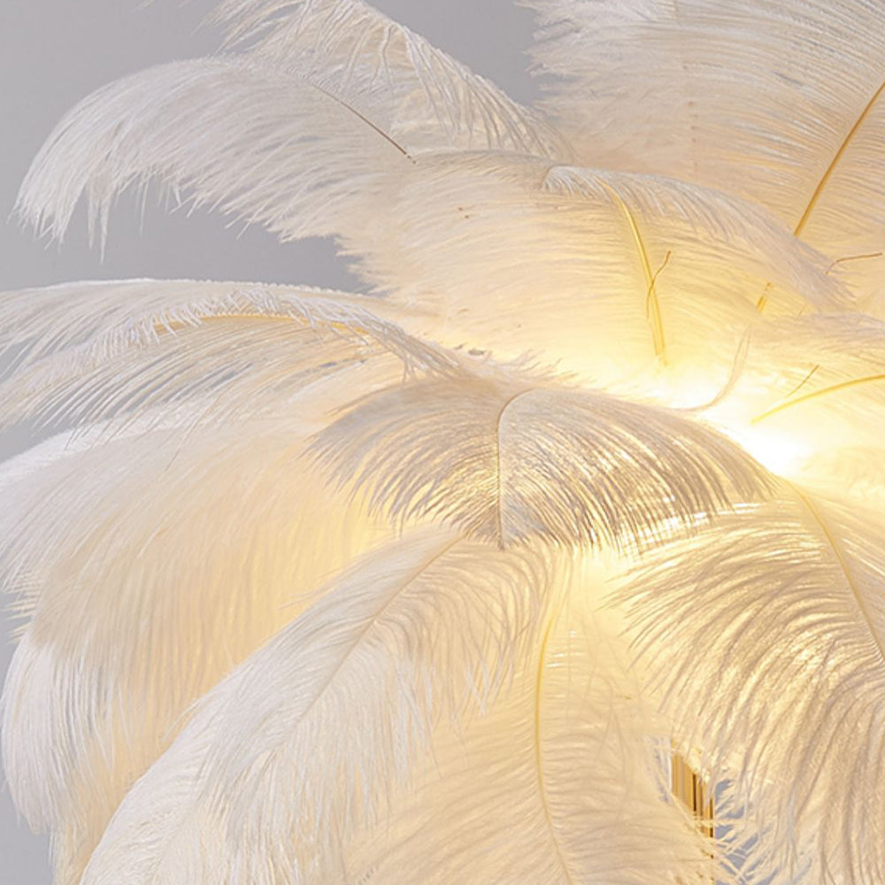O'Moore Lampadaire Arbre Design Plume/Métal Blanc/Rose/Khaki Salon - image 8 | Maison Opale