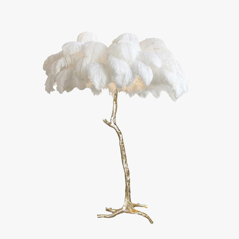 Lampadaire Fleur Luxe Plume/Métal Coloré Salon - image 1 | Maison Opale