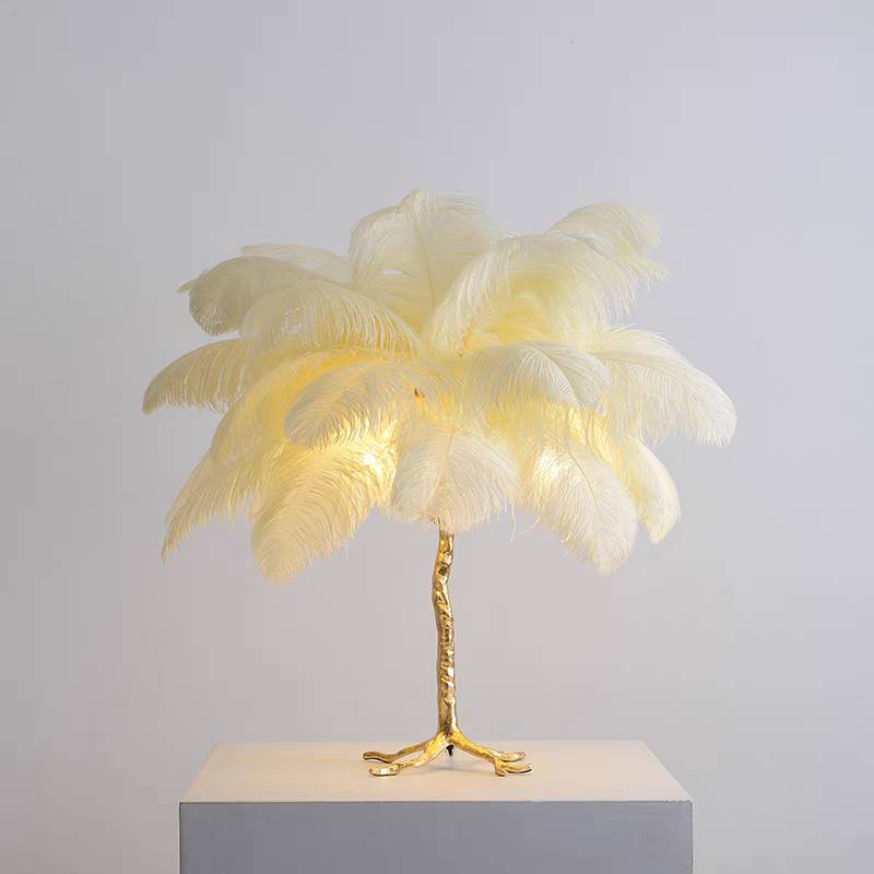 Lampadaire Fleur Luxe Plume/Métal Coloré Salon - image 13 | Maison Opale