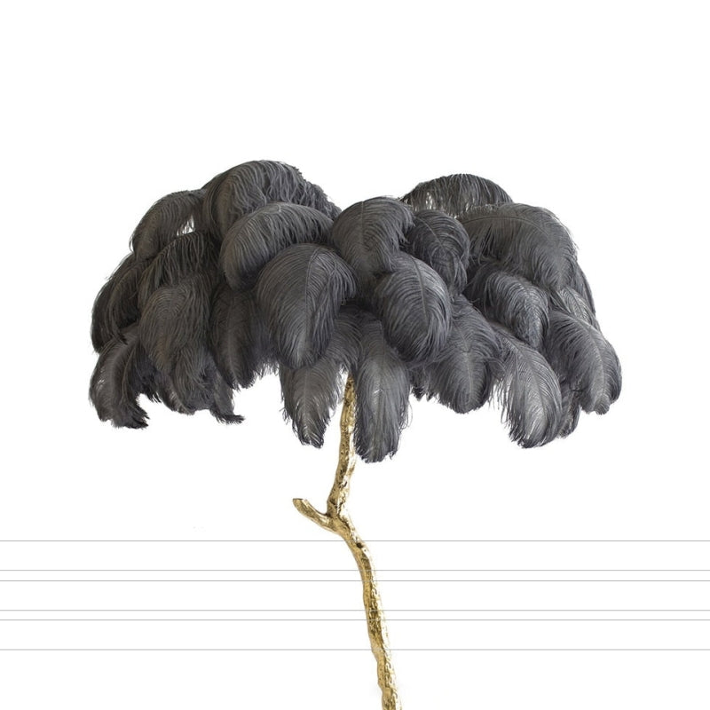 Lampadaire Fleur Luxe Plume/Métal Coloré Salon - image 15 | Maison Opale