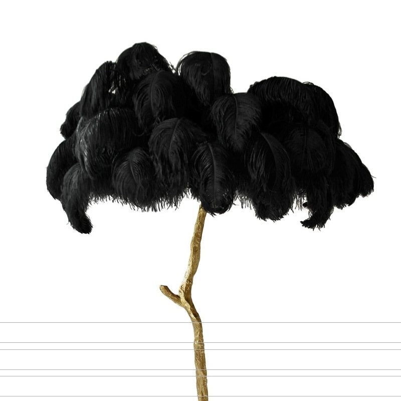 Lampadaire Fleur Luxe Plume/Métal Coloré Salon - image 16 | Maison Opale