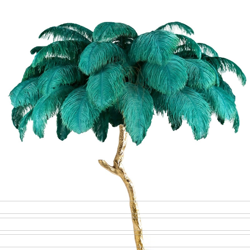 Lampadaire Fleur Luxe Plume/Métal Coloré Salon - image 17 | Maison Opale