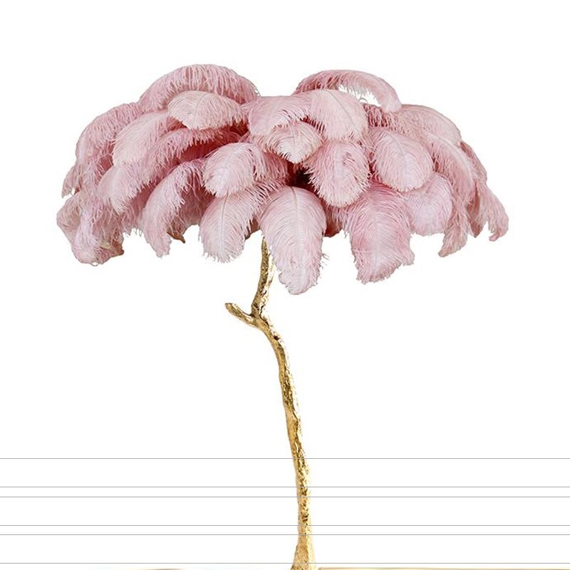 Lampadaire Fleur Luxe Plume/Métal Coloré Salon - image 19 | Maison Opale
