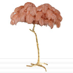 Lampadaire Fleur Luxe Plume/Métal Coloré Salon - image 20 | Maison Opale