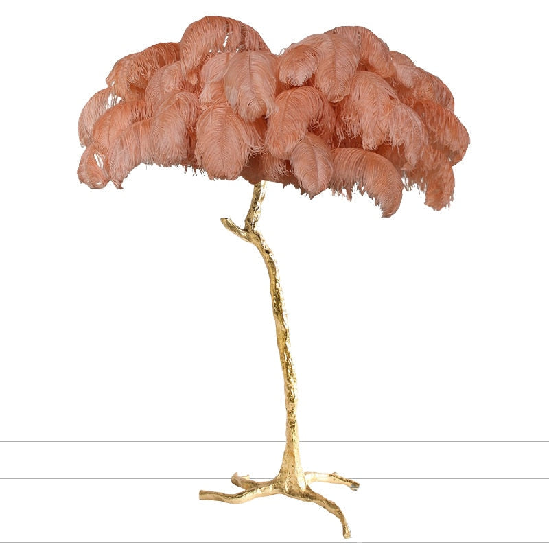 Lampadaire Fleur Luxe Plume/Métal Coloré Salon - image 20 | Maison Opale