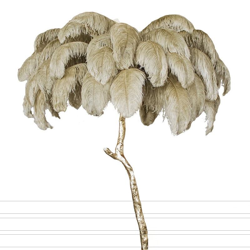Lampadaire Fleur Luxe Plume/Métal Coloré Salon - image 22 | Maison Opale