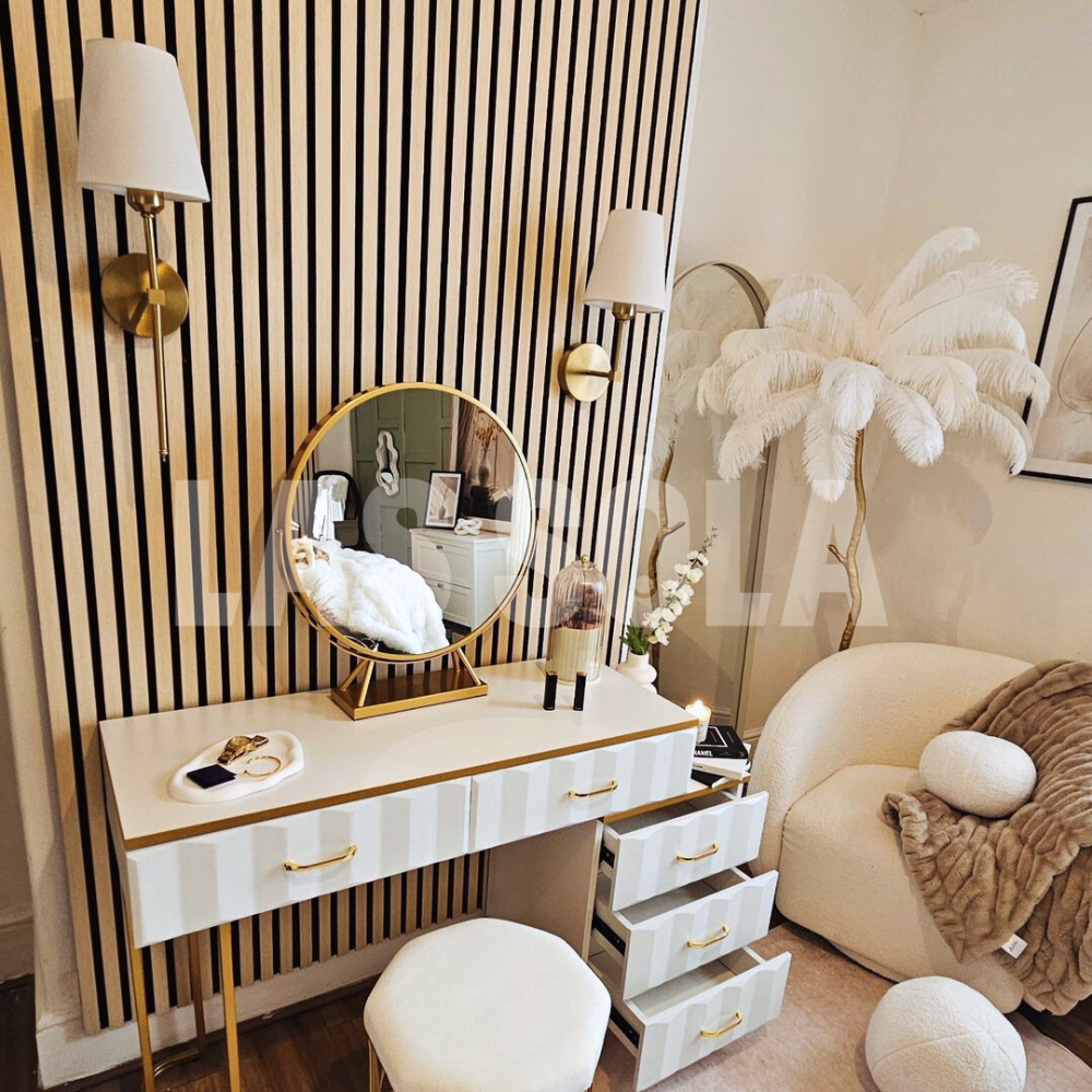 Lampadaire Fleur Luxe Plume/Métal Coloré Salon - image 31 | Maison Opale