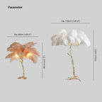 Lampadaire Fleur Luxe Plume/Métal Coloré Salon - image 33 | Maison Opale