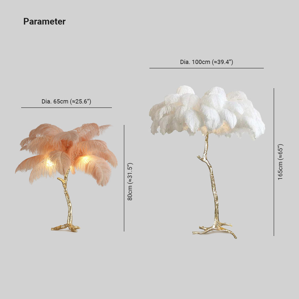 Lampadaire Fleur Luxe Plume/Métal Coloré Salon - image 33 | Maison Opale
