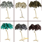 Lampadaire Fleur Luxe Plume/Métal Coloré Salon - image 4 | Maison Opale