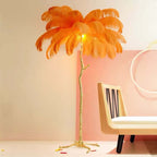 Lampadaire Fleur Luxe Plume/Métal Coloré Salon - image 6 | Maison Opale