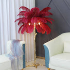 Lampadaire Fleur Luxe Plume/Métal Coloré Salon - image 9 | Maison Opale