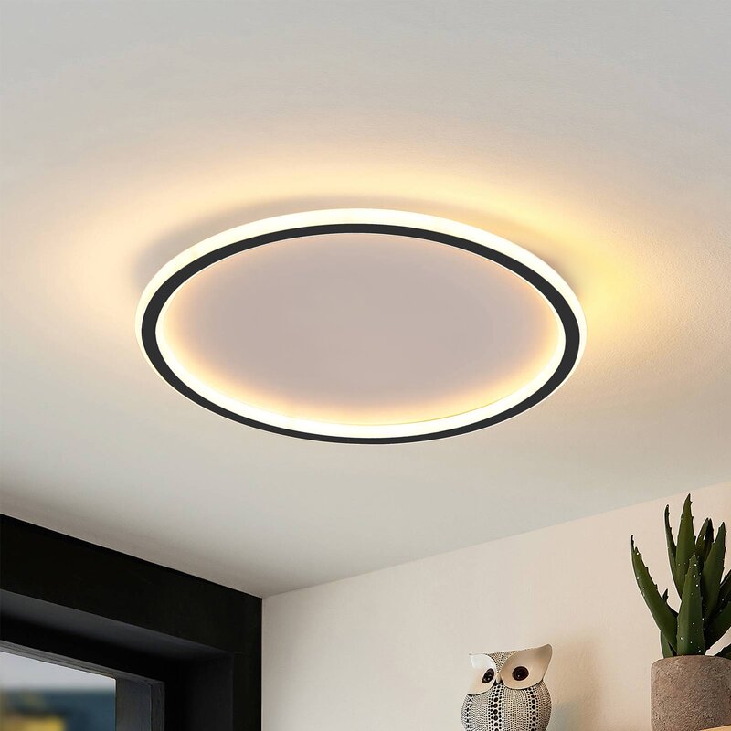 Quasso Plafonnier Rond ModerneBlanc/Noir. Salon - image 19 | Maison Opale