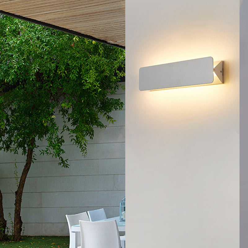 Ray Applique Murale Rectangulaire Moderne, Métal,  Blanc, Jardin - image 10 | Maison Opale