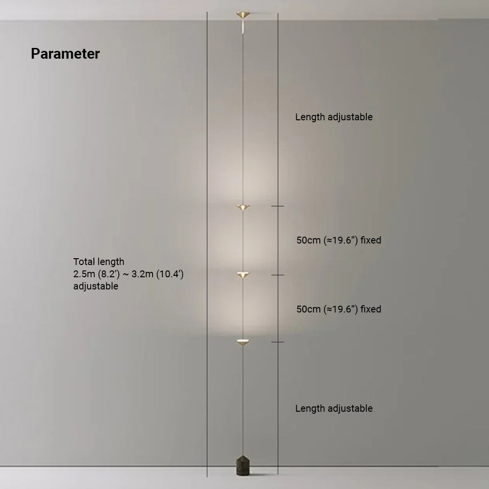 Ray Lampadaire Linéaire Minimaliste, 3 Ampoules, Chambre - image 4 | Maison Opale