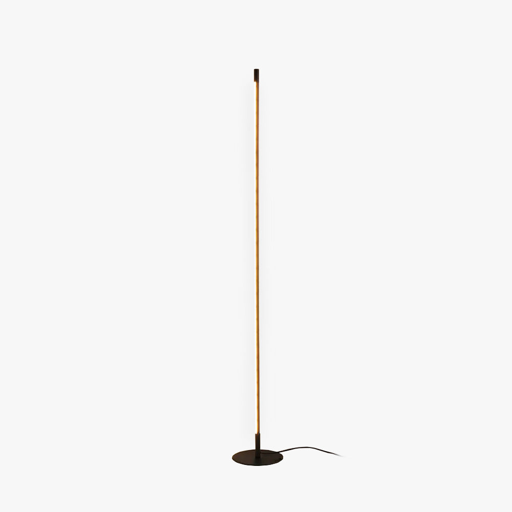 Ray Simple Linéaire LED Lampadaire Or Noir Métal Gel de Silice Salon Chambre - image 1 | Maison Opale