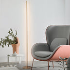Ray Simple Linéaire LED Lampadaire Or Noir Métal Gel de Silice Salon Chambre - image 13 | Maison Opale