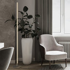 Ray Simple Linéaire LED Lampadaire Or Noir Métal Gel de Silice Salon Chambre - image 14 | Maison Opale