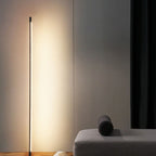 Ray Simple Linéaire LED Lampadaire Or Noir Métal Gel de Silice Salon Chambre - image 9 | Maison Opale