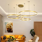 Remi Suspension Anneau Moderne Métal Noir/Doré/Café Salon - image 12 | Maison Opale