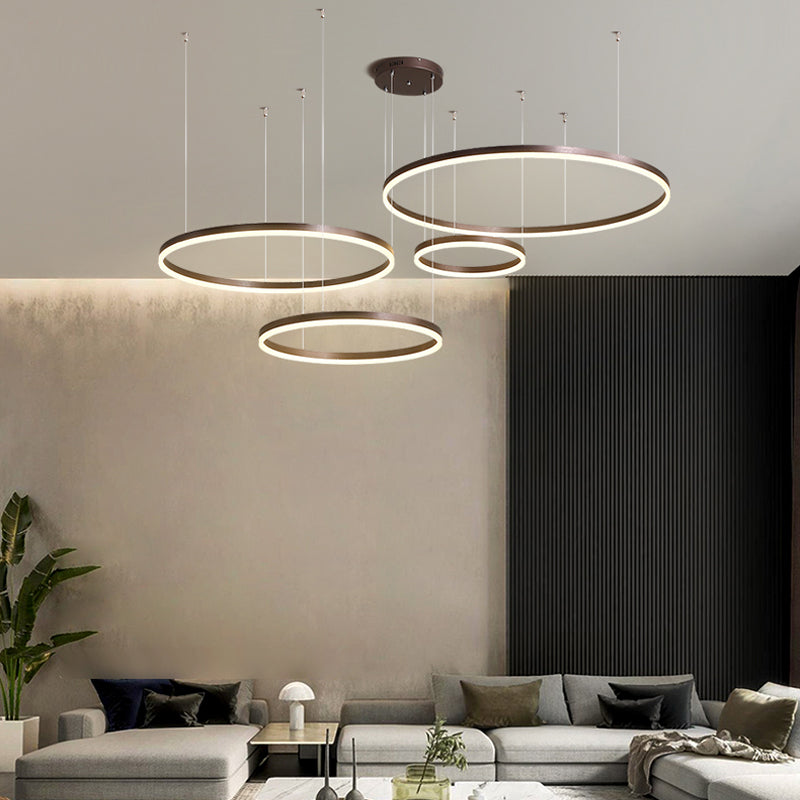 Remi Suspension Anneau Moderne Métal Noir/Doré/Café Salon - image 15 | Maison Opale