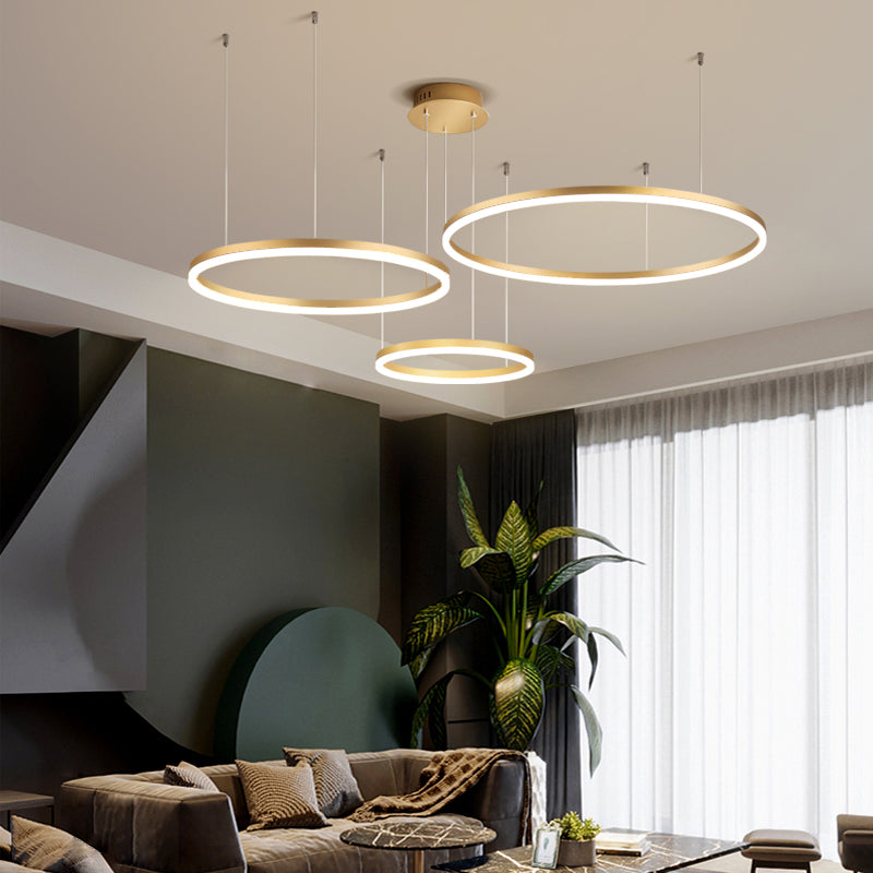 Remi Suspension Anneau Moderne Métal Noir/Doré/Café Salon - image 16 | Maison Opale