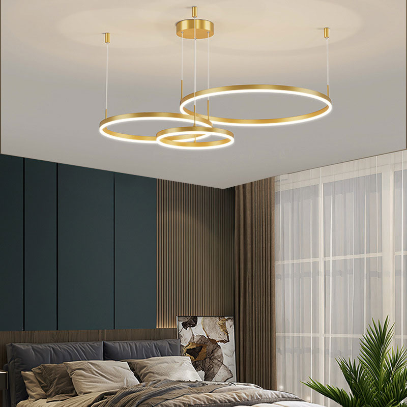 Remi Suspension Anneau Moderne Métal Noir/Doré/Café Salon - image 19 | Maison Opale